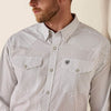 Ariat Men Anthony Classic Fit Snap Shirt White - 10071021
