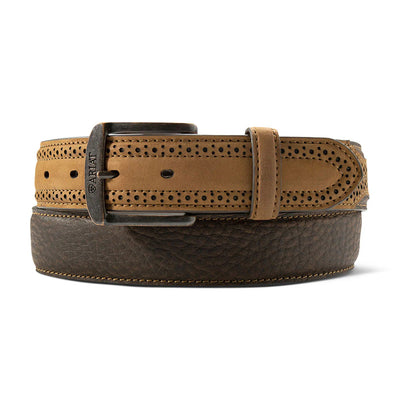 Ariat Mens 1 1/2" Perforated Billet Belt Brown - A1043802
