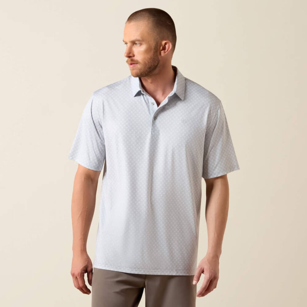 Ariat Mens 360 Airflow Polo Shirt Eileen Grey - 10073508