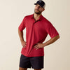 Ariat Mens 360 Airflow Polo Shirt Scarlet - 10073507