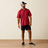 Ariat Mens 360 Airflow Polo Shirt Scarlet - 10073507
