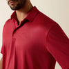Ariat Mens 360 Airflow Polo Shirt Scarlet - 10073507