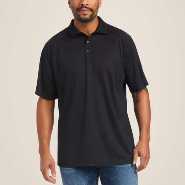 Versatile Ariat Mens AC Polo Shirt In Black | Shop Now