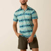 Ariat Mens All Over Heathered Polo Shirt Ice Aqua - 10076066
