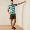 Ariat Mens All Over Heathered Polo Shirt Ice Aqua - 10076066
