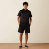 Ariat Mens All Over Print Classic Fit Polo Shirt Charcoal Heather - 10076065