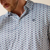 Ariat Mens All Over Print Classic Fit Polo Shirt White - 10071493