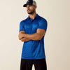 Ariat Mens All Over Print Fitted Polo Shirt Blue - 10073434