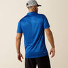 Ariat Mens All Over Print Fitted Polo Shirt Blue - 10073434