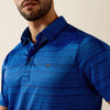 Ariat Mens All Over Print Fitted Polo Shirt Blue - 10073434