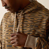 Ariat Mens All Over Print Hoodie Khaki Southwest - 10062818