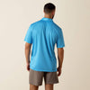 Ariat Mens All Over Print Polo Shirt Ibiza Blue - 10073468