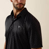 Ariat Mens All Over Print Polo Shirt Black - 10073472