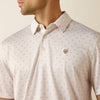 Ariat Mens All Over Print Polo Shirt Moonbeam - 10071496