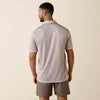 Ariat Mens All Over Print Polo Shirt Taupe Grey - 10073469