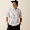 Ariat Mens All Over Print Polo Shirt White - 10073470