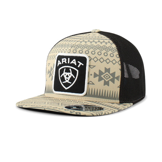 アイドルグッズ AAA - I AM WHAT I AM Square Logo Cap - KHAKI Ariat-Mens-Aztec-Patterned-Cap