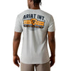 Ariat Mens Banner Badge Graphic T-Shirt Grey Heather - 10073956