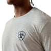 Ariat Mens Banner Badge Graphic T-Shirt Grey Heather - 10073956