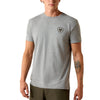 Ariat Mens Banner Badge Graphic T-Shirt Ice Berg Grey - 10073955