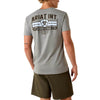 Ariat Mens Banner Badge Graphic T-Shirt Ice Berg Grey - 10073955