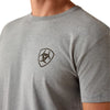 Ariat Mens Banner Badge Graphic T-Shirt Ice Berg Grey - 10073955