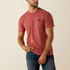 Ariat Mens Banner Badge T-Shirt Red Clay Heather - 10073957