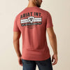 Ariat Mens Banner Badge T-Shirt Red Clay Heather - 10073957