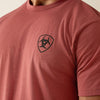 Ariat Mens Banner Badge T-Shirt Red Clay Heather - 10073957