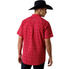 Ariat Mens Barth Paisley Print Shirt Tango Red - 10073531