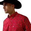 Ariat Mens Barth Paisley Print Shirt Tango Red - 10073531