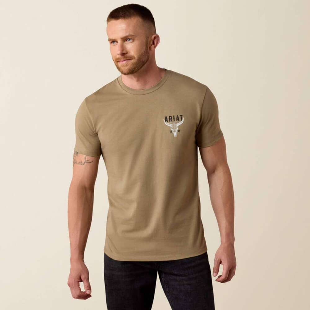 Ariat Mens Best Longhorn T-Shirt Fallen Rock - 10080708