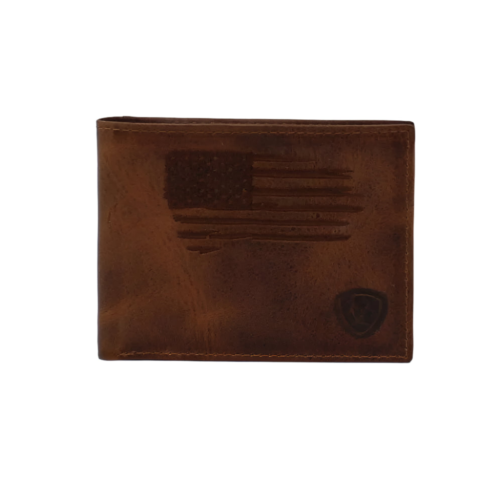 Ariat Mens Bi-Fold Wallet Brown - A3545602