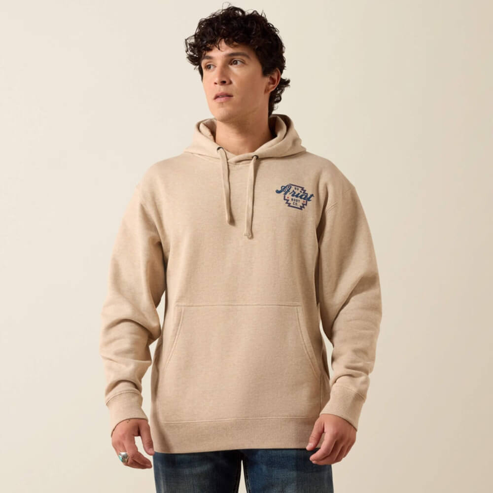 Ariat Mens Bison Archer Hoodie Oatmeal - 10079249