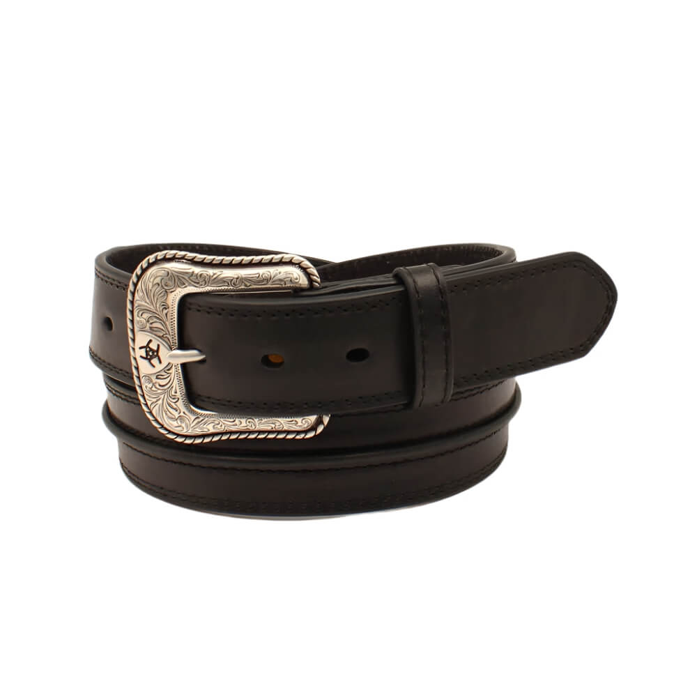 Ariat Men's Western Oil Skin Raised Strip Leather Belt - Distressed Style