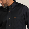 Ariat Mens Black Solid Twill Shirt - 10000502