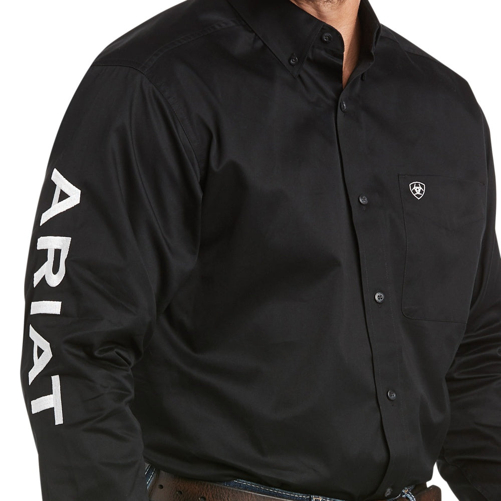 Ariat Mens Black Team Logo Twill Shirt