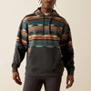 Ariat Mens Color Block Hoodie Rust Serape