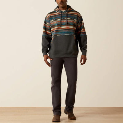 Ariat Mens Color Block Hoodie Rust Serape