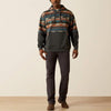 Ariat Mens Color Block Hoodie Rust Serape