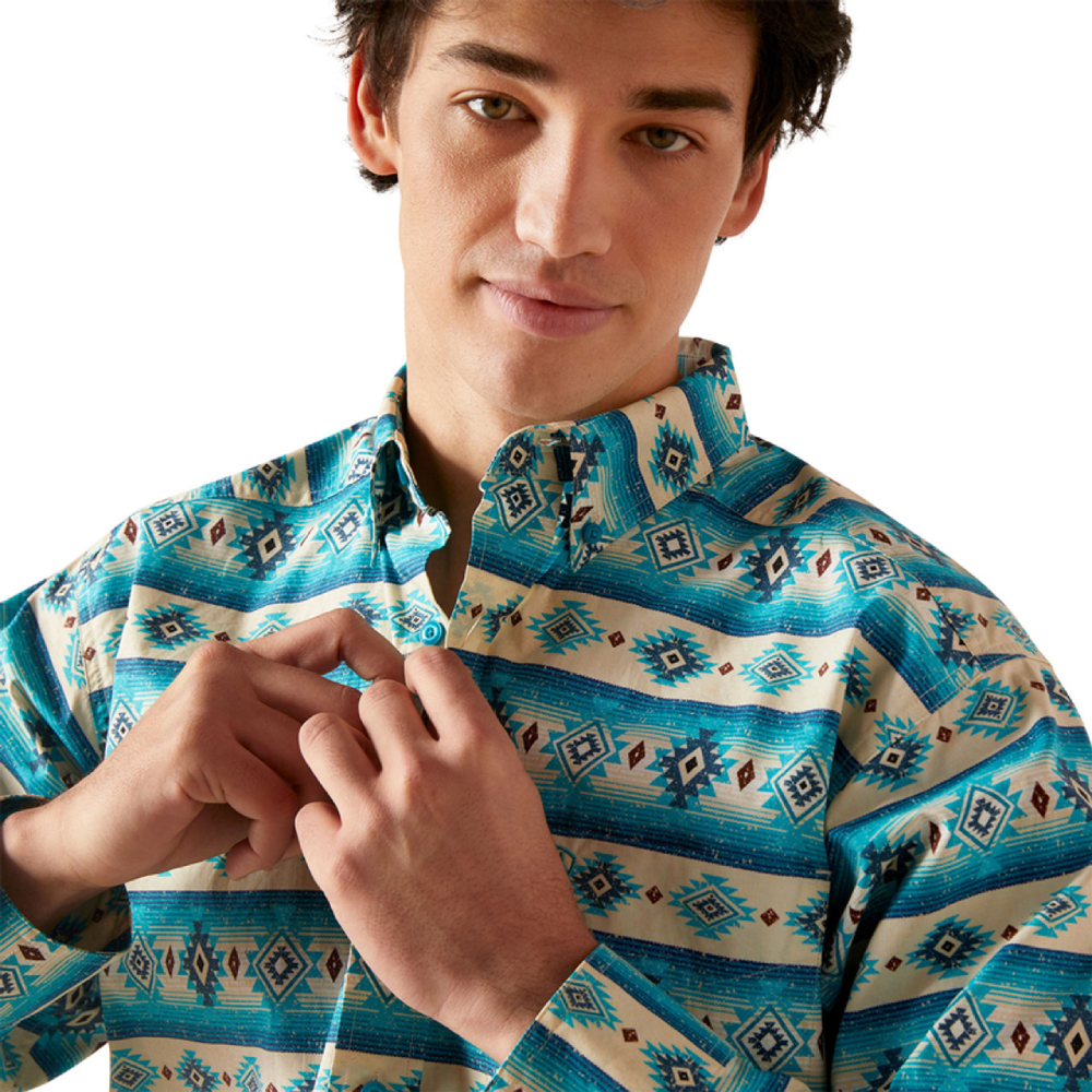 Ariat Mens Brent Sandshell Aztec Print Shirt