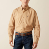 Ariat Mens Burnis Classic Fit Shirt Long Sleeve Shirt Tan