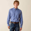 Ariat Mens Byrd Fitted Shirt Colony Blue - 10073533