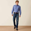 Ariat Mens Byrd Fitted Shirt Colony Blue - 10073533
