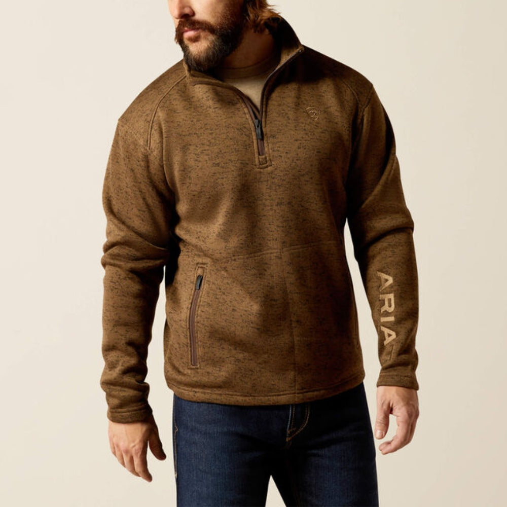 Ariat Mens Caldwell Logo 1/4 Zip Sweater