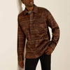 Ariat Mens Caldwell Printed Shirt Jacket Maroon - 10062680