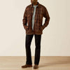 Ariat Mens Caldwell Printed Shirt Jacket Maroon - 10062680