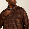 Ariat Mens Caldwell Printed Shirt Jacket Maroon - 10062680