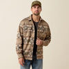 Ariat Mens Caldwell Printed Shirt Jacket Savannah Tan Southwest - 10079460