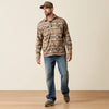 Ariat Mens Caldwell Printed Shirt Jacket Savannah Tan Southwest - 10079460